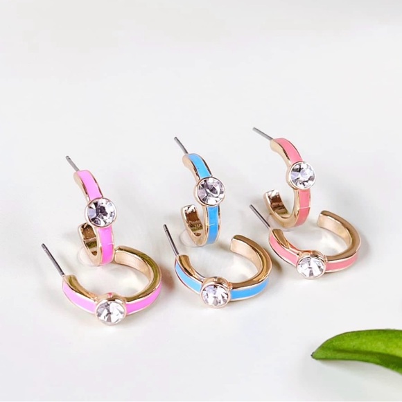 Park Lane Remi Earrings-BNIB! 3 Pairs of Huggie Style Hoops!! - Picture 6 of 12